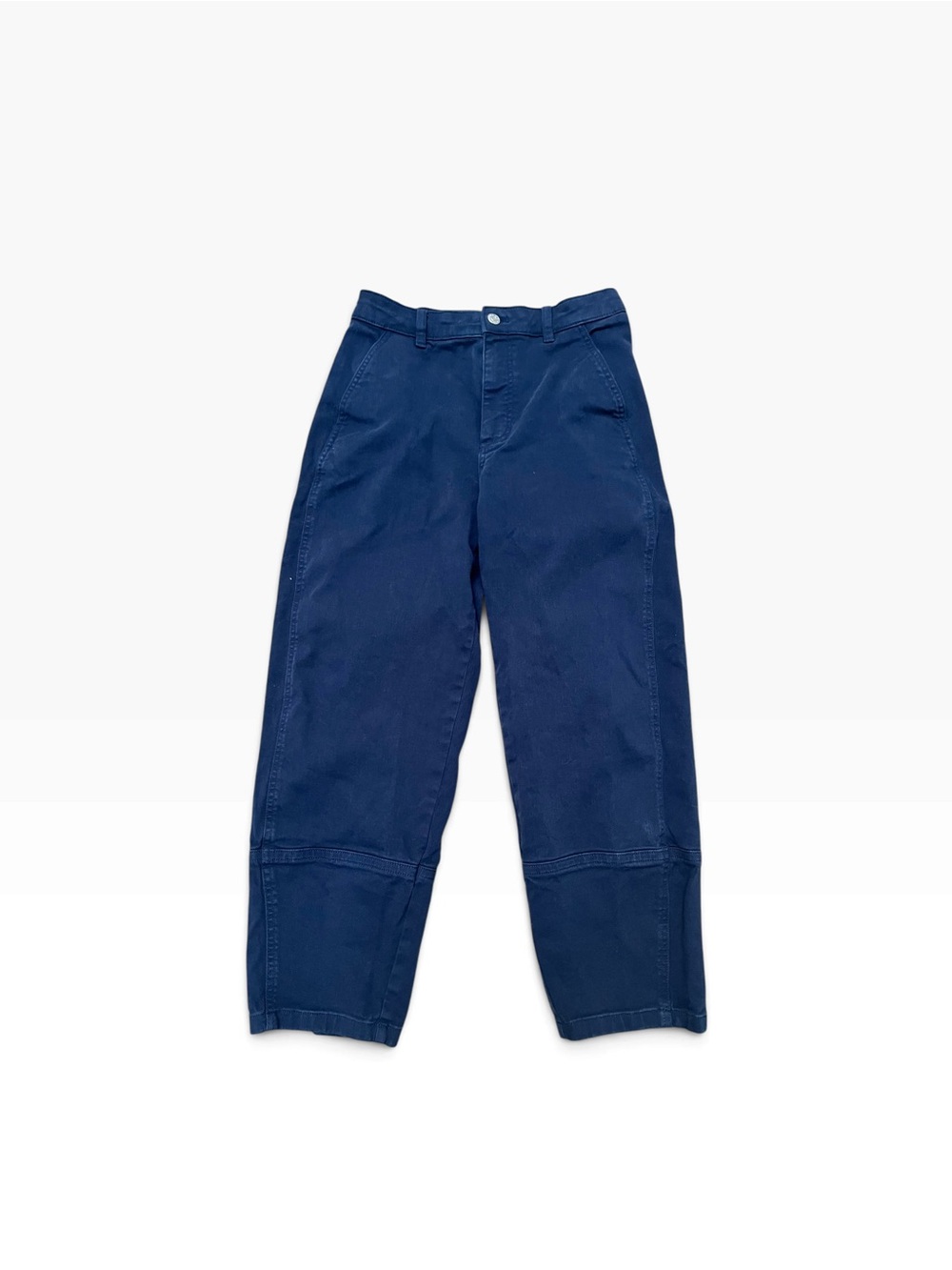 Everlane Deep Navy Barrel Leg Utility Trousers